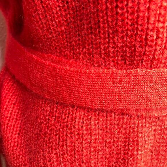 Alexachung red wrap style open back mohair blend sweater size Medium - Picture 6 of 16